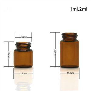 Piccole Fiale per Oli Essenziali 2ml in Vetro Marrone, 1ml 3ml <span class=keywords><strong>Ambra</strong></span> Trasparente, 5ml Bottiglia in Vetro Blu con Tappo a Vite e Riduttore - Product Image 4