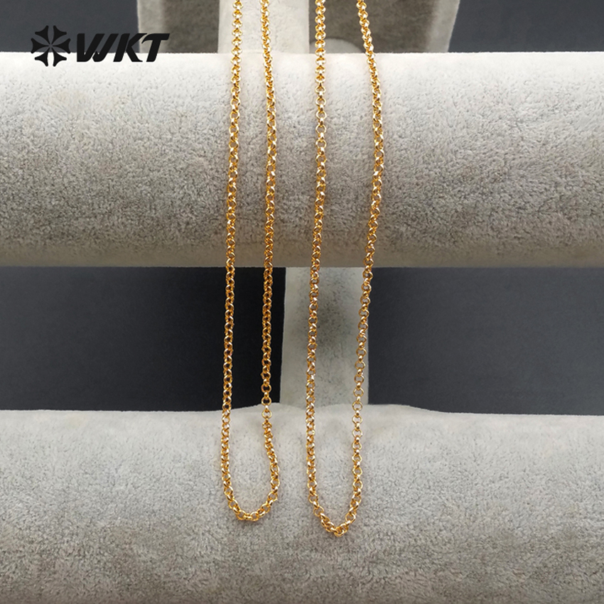 Wt-n1064 Wkt Wholesale New Arrival High Quality Fashion Link Chain Elegant Brass Necklace Chain