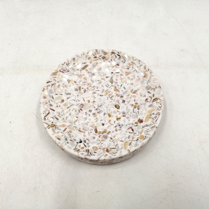Round Shape Terrazzo Finish Bathroom Decorative Resin <strong>Soap</strong> Dish <strong>Soap</strong> <strong>Holder</strong> - Product Image 2
