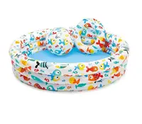 Conjunto de piscina de bebê intex 59469, inflável e pequeno para natação com anel e bola de praia