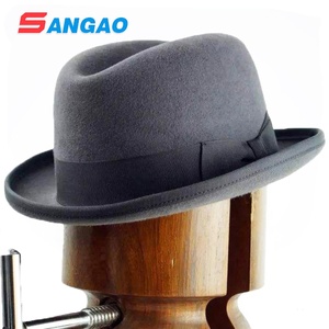 Topi Wol Fedora Pria Merah Mode Grosir Topi Wol Felt untuk Men100wol