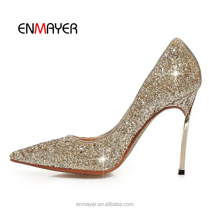 Super High Heels Women Ankle Strap Peep Toe Platform Pumps Fashion Sequins  Shoes | eBay