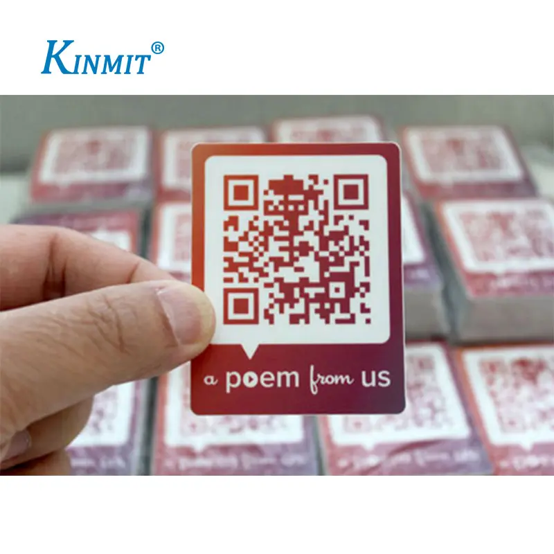 Wholesale Waterproof Sticker Type Custom Adhesive QR Code PET Tag adhevise qr code label sticker