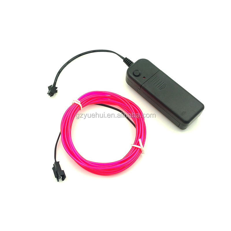 С DC-3V контроллер 3 метров 2,3 мм EL провода трубки веревка питание гибкий неоновый свет автомобиля партия свадебное украшение 10 цветов в наличии