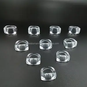 Wholesale Mixed Lots Clear Color Girls Resin Lucite Rings