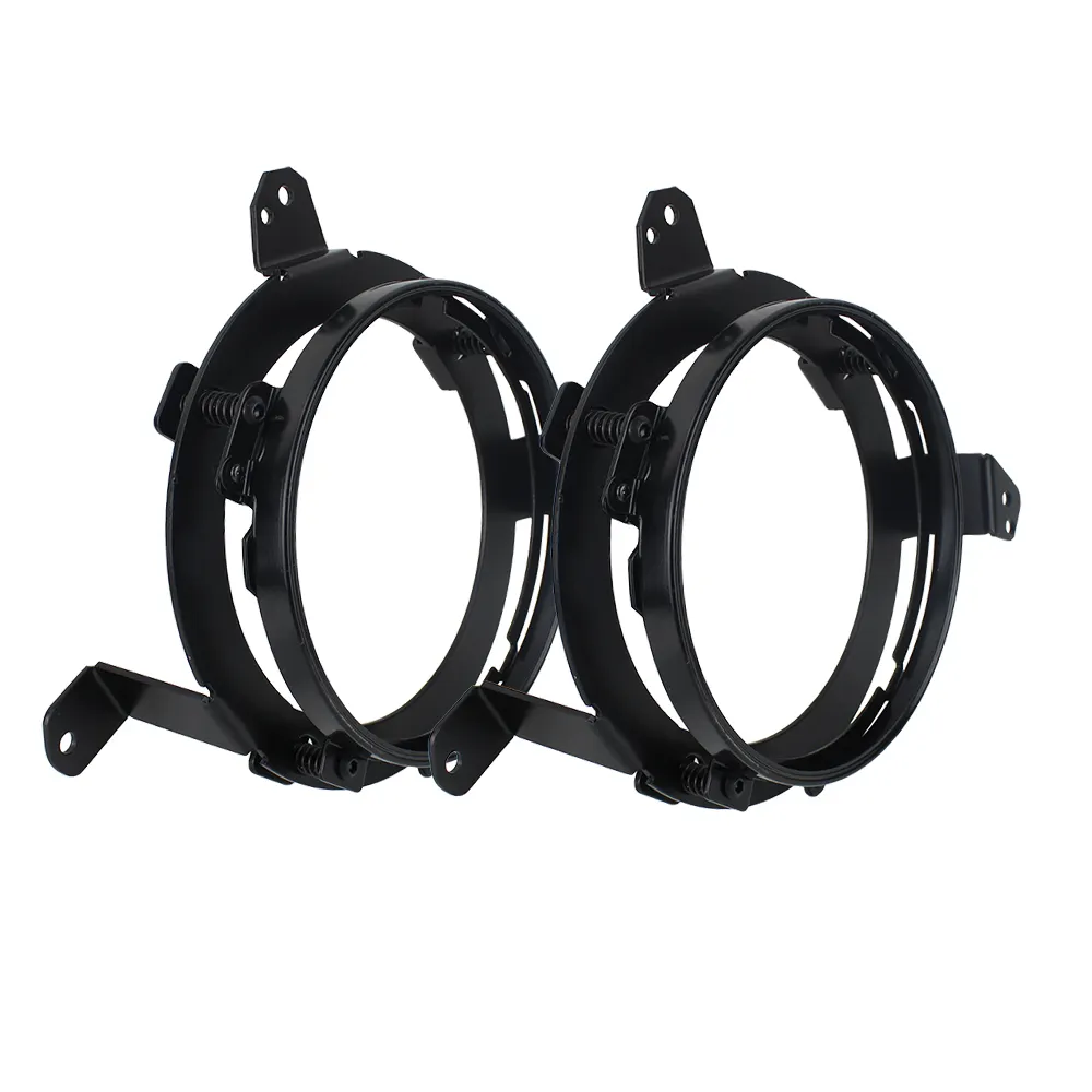2pcs 7 inch Headlight Bracket Adapter Rings Mounting Kits For Jeep Wrangler JL 18-19 Accessories
