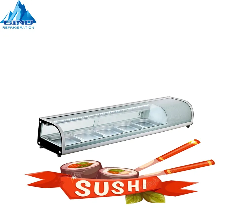 1200mm Sushi Vitrine 42L Sushi Food Display Kühlschrank CE-Zertifikat genehmigt Sushi Vitrine