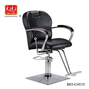 KIKI NEWGAIN सस्ते सैलून फर्नीचर हज्जाम की कुर्सी 150KGS काले सैलून कुर्सी. B63-CH010