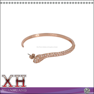 Grand Hoop boucles d'oreilles CZ hoops boucles d'oreilles Serpent CZ 925 <span class=keywords><strong>argent</strong></span> Creoles - Product Image 4