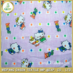 Personalizado nuevo diseño de alta calidad hola gatito impreso tela para prendas de vestir - Product Image 5