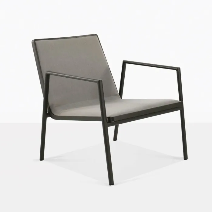 Moderno marco de aluminio cubierto de tela al aire libre único sillón