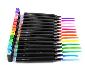 24 farben Dual Tipps Färbung Marker Stifte für Kinder, feine und Meißel Spitze Doppel-Ended Alkohol Basierend Zeichnung Marker