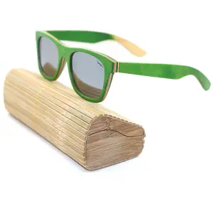 100% اليدوية خمر مغلفة القيقب سكيت نظارة شمس خشبية مع uva/uvb الاستقطاب النظارات الشمسية العلامة التجارية