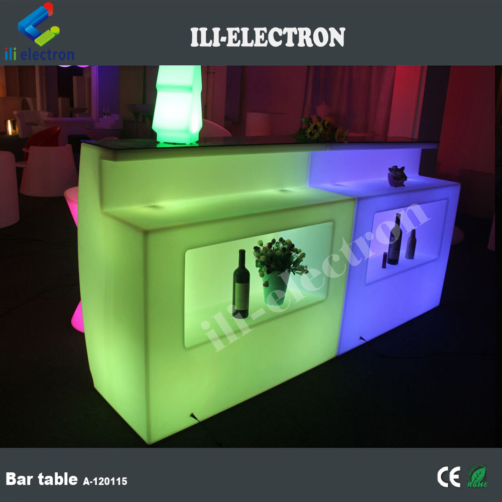 Commmercial comptoir de bar/moderne comptoir de bar/lumineux led comptoir de bar