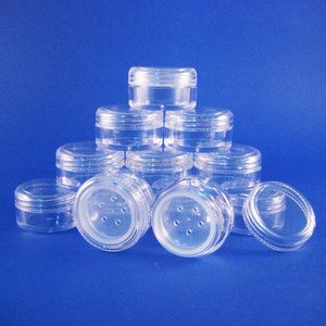 10 Piezas de Tarros de Plástico PS de 5 gr para Polvos Cosméticos Sueltos con Tamiz, Sello y Etiqueta, Hechos en Taiwán - Product Image 4
