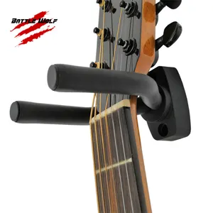 Menor MOQ Atacado Ajustável Guitar Hanger Wall Mount Para Acústico Clássico Baixo de Guitarra Elétrica E-commerce Fornecedor