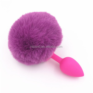 Kleurrijke Vele Kleuren Keuze Siliconen Leuke Ronde Zachte Korte Fuzzy 8 Cm Pompom Staart 3 Maten <span class=keywords><strong>Ass</strong></span> Intruder Anale Stop butt Plug - Product Image 5