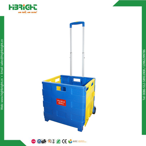 <span class=keywords><strong>Pack</strong></span> En <span class=keywords><strong>Roll</strong></span> Inklapbare Portable Opvouwbaar Opvouwbare Plastic Boodschappen <span class=keywords><strong>Trolley</strong></span> Kar Met Wielen - Product Image 4