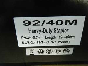 APLUS-corona de carga superior, Arma de grapas de aire, carga superior, 18ga, 19-40MM, 8,7 MM, 92/40M - Product Image 2