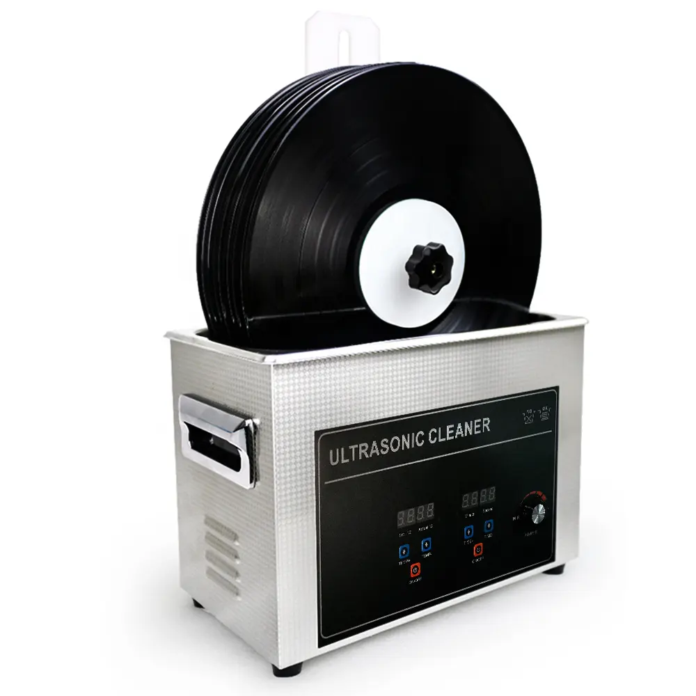 Limpiador de discos de vinilo LP ultrasónico, 4,5l, 0 ~ 180W, potencia ajustable, pantalla digital LED, control