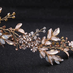 Champagne <span class=keywords><strong>di</strong></span> Cristallo della lega Del Branello Del Fiore Della Sposa Fasce Dei <span class=keywords><strong>Capelli</strong></span> Pettine Da Sposa Della Principessa Hairband Nuziale Hairbands Accessori <span class=keywords><strong>Per</strong></span> <span class=keywords><strong>Capelli</strong></span> Corona - Product Image 5