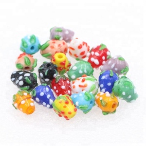 Foodie Kawaii Berry Cabochons Handmade Lampwork Glass Fruit Beads Kids' Fashion <strong>Jewelry</strong> <strong>Supplies</strong> in Juicy Strawberry Color - Product Image 6