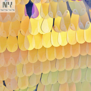Nanyee textil al por mayor 2.5 cm melón iridiscente lentejuela tela - Product Image 6