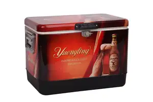 Metal Cooler Box 51L Cooler Box Vintage Cooler Bag Ice Metal Box Wine Cooler Rolling Chiller Promotional Gift Wine Fridge