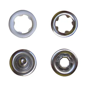 7,5mm 9,5mm 11mm 12mm color blanco garra prong snap button