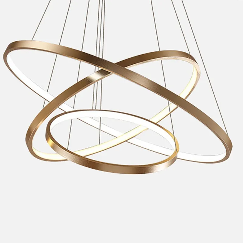 Modern led chandelier luxury lighting acrylic chandelier lustre ring lamp for living room