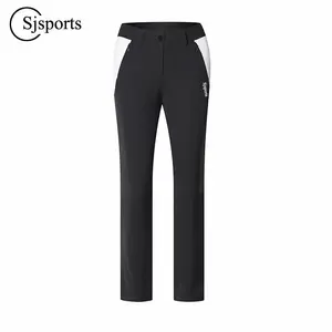 Fabrika özel golf pantolon beyaz siyah hızlı kuru spor uzun pantolon 2019 kadın golf pantolon