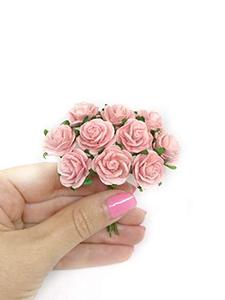 100 Tờ Giấy Dâu Nhân Tạo Màu Xanh Dương Hỗn Hợp 10 Mm Sổ Lưu Niệm Đám Cưới Hoa Hồng Nhỏ Thủ Công Tự Làm - Product Image 6