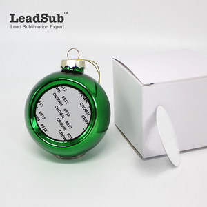 Photo personnalisée ornements d'arbre <span class=keywords><strong>de</strong></span> noël en plastique boule - Product Image 4