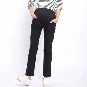 <span class=keywords><strong>Pantalon</strong></span> de maternité grande taille pour femme, vêtement féminin, extensible, taille haute, coupe droite, tailles S à XXXL, collection - Product Image 2