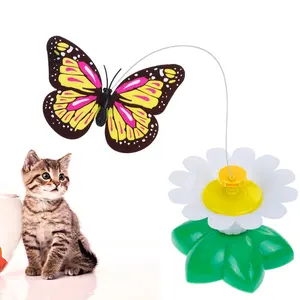 Vlinder Speelgoed voor Pet Katten, Grappige Roterende Elektrische Vliegende Vlinder Interactieve Speelgoed met EEN Bevestiging Tape Multicolor