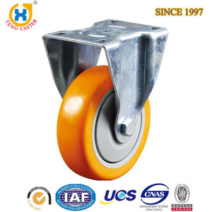 5 inch Erweiterung Adapter Schraube Seite Bremse Kunststoff <span class=keywords><strong>Caster</strong></span> TPR Rad mit Kugellager - Product Image 3