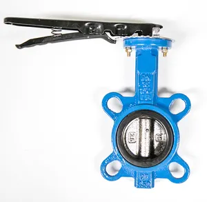 PN10 PN16 Manual center line type cast iron wafer EPDM butterfly valve for water DN50