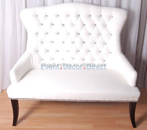 Sillón de Dos Plazas Blanco con Respaldo Alto para Novios - Product Image 1