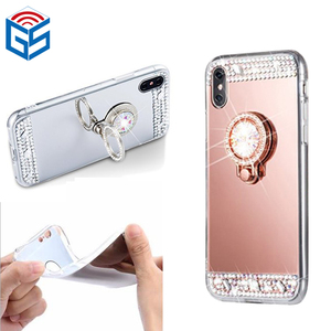 Per Iphone <span class=keywords><strong>X</strong></span> Ten <span class=keywords><strong>10</strong></span> Luxury Mirror Diamond Bling Soft Case in TPU con Kickstand - Product Image 1