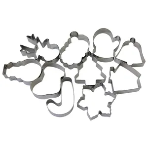 20 Pcs Populaire Gift Kerst, Kerst Cadeau Decoratie Set Custom Cookie Cutter Set Rvs