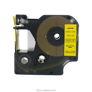 Vente en gros de rubans <span class=keywords><strong>DYMO</strong></span> D1 noirs sur jaune 100 % compatibles, 12 mm, 45018, pour étiqueteuse <span class=keywords><strong>DYMO</strong></span>, provenant d'un fournisseur chinois - Product Image 1