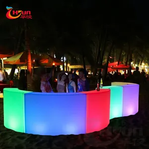 Nachtclub Dekoration Wasserdicht Moderne kommerzielle Bar Möbel Kunststoff LED Barth eke zu verkaufen