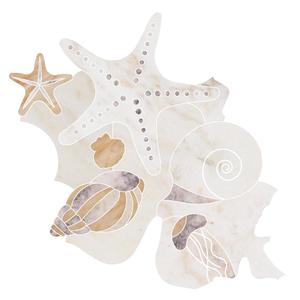 Étoile Perle Coquille <span class=keywords><strong>En</strong></span> <span class=keywords><strong>Verre</strong></span> de Mosaïque De Jet D'eau - Product Image 6