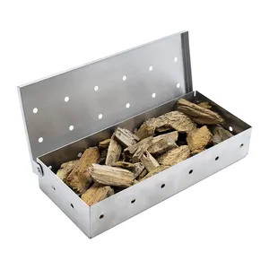 Barbeque Smoker Box - Stainless Steel Wood Chip Smoke Box