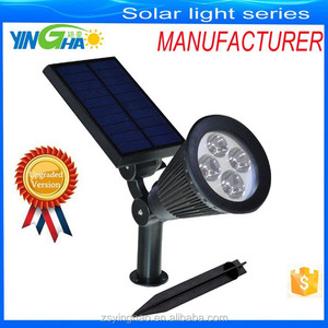 2 Modes <span class=keywords><strong>200</strong></span> <span class=keywords><strong>Lumens</strong></span> <span class=keywords><strong>solaire</strong></span> appliques murales / en - sol lumières, 180 angle réglable 4 LED <span class=keywords><strong>solaire</strong></span> extérieure <span class=keywords><strong>spot</strong></span> Light - Product Image 1