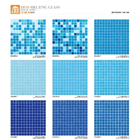 High Quality Modern Design Hot-Melting Glass Mosaic Square Ceramic Stone Tiles for Bathroom Swimming Pool Metal Floor Design