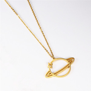 Nuovi Prodotti Semplice Dei Monili In Acciaio Inox Cosmic Planet Ragazza Saturn <span class=keywords><strong>collana</strong></span> Del Pendente - Product Image 4