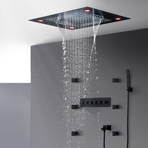 Bagno Da <span class=keywords><strong>Incasso</strong></span> A Soffitto Montato Led <span class=keywords><strong>Termostatico</strong></span> SUS304 Soffione <span class=keywords><strong>doccia</strong></span> <span class=keywords><strong>Doccia</strong></span> a Cascata Set - Product Image 2