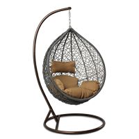 Chaise hamac super suspendue avec support pour balançoire de patio moderne pour une personne