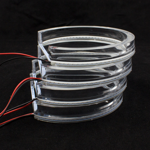 Kit Luci <span class=keywords><strong>LED</strong></span> Angel Eyes Stile DTM Ultra Luminose Bianche Cristalline per BMW E46 Coupé Cabrio 00-03 Fari Alogeni - Product Image 1